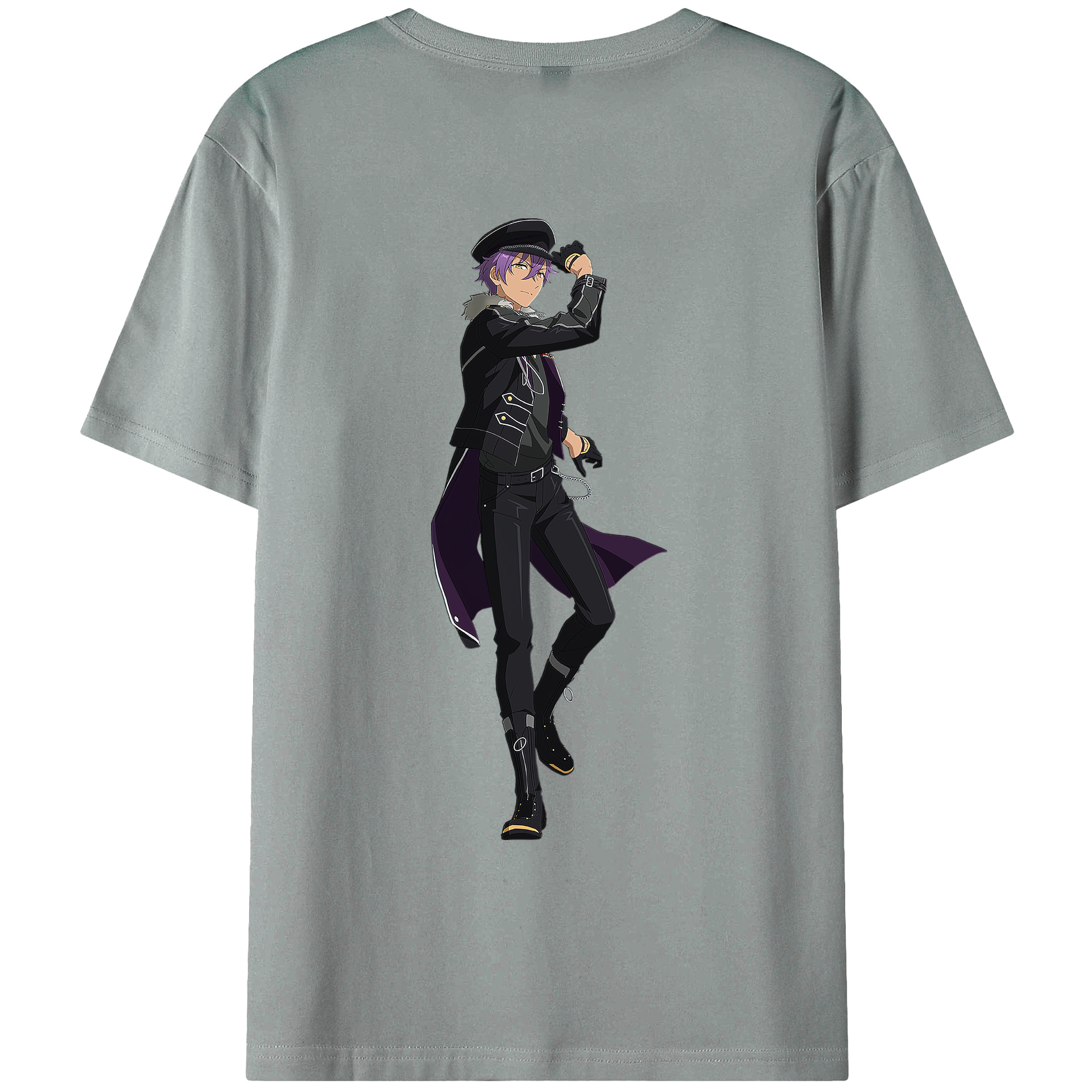 （画像用） あんさんぶるスターズ! Ensemble Stars 綿100％ メンズ半袖Tシャツ（バックプリント） 通気性
